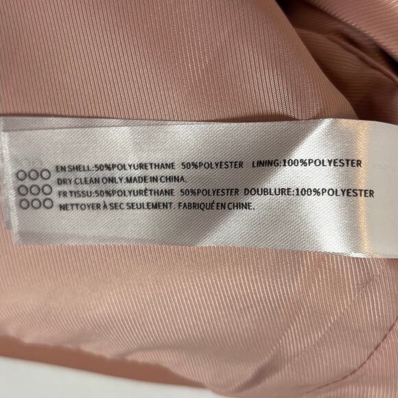 En Saison Faux Leather Oversized Double Breasted Blazer Jacket NWOT Size Medium - Picture 4 of 6